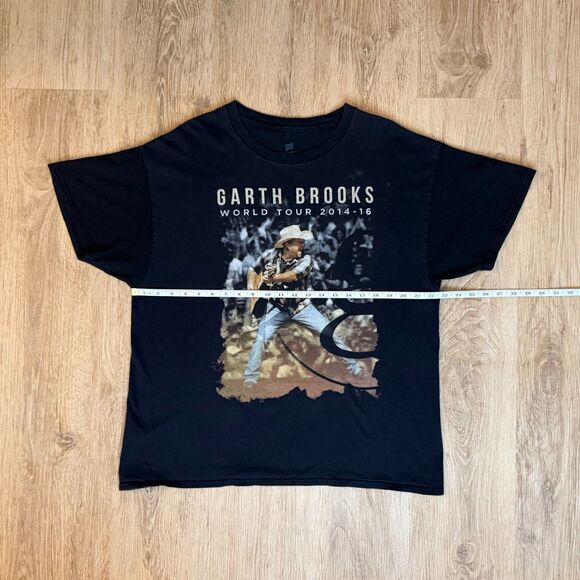 Garth Brooks Tour T-Shirt World Tour 2014-2016 Black XL Graphic Band Tee - Picture 4 of 5